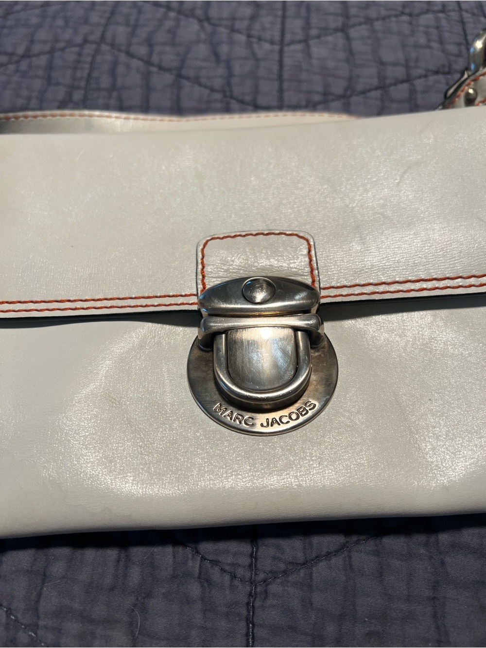 Marc Jacobs Cream Leather Shoulder Clutch - Picture 4 of 12